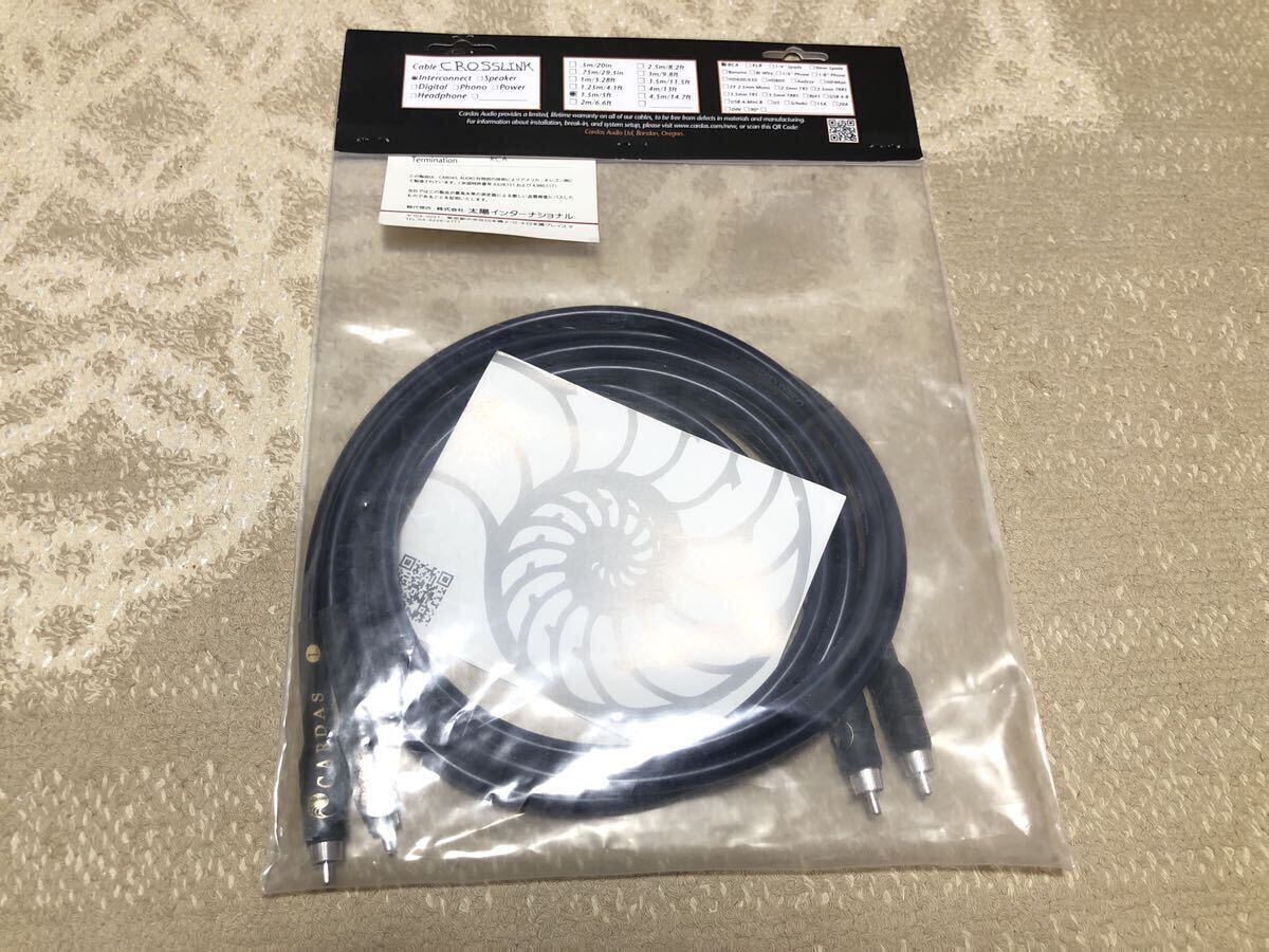 未開封 Cardas Audio Crosslink 1i 1.5m ペア RCAケーブル new sealed カルダス 太陽 国内正規品 クロスリンク その2_画像2