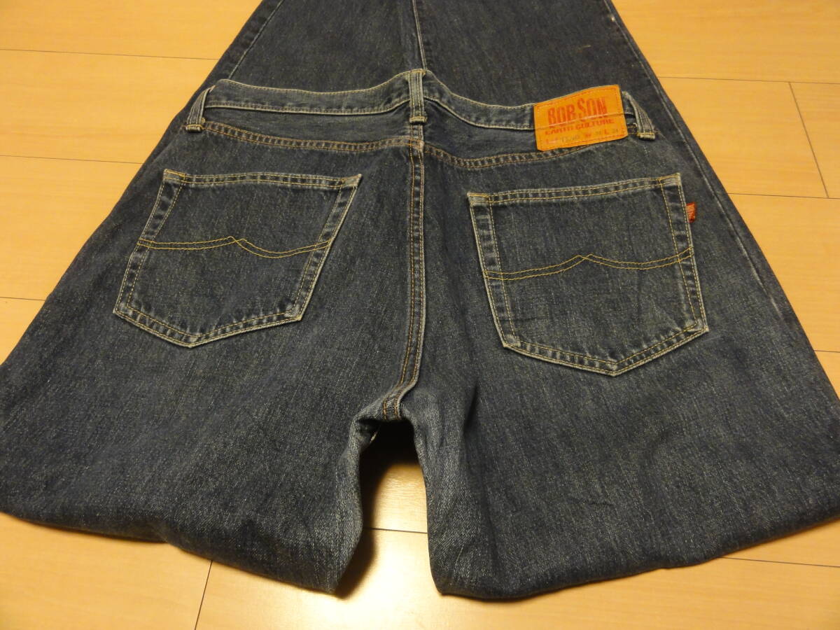  cheap made in Japan waste version rare model *BOBSON EARTH CULTURE TK503( Bobson )* damage processing Denim ground * high class design jeans 34 W88cm rank 