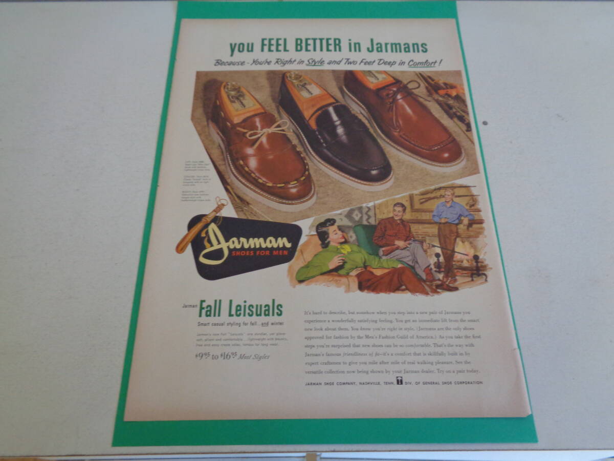 即決 広告 アドバタイジング 紳士靴 ＪＡＲＭＡＮ １９５０ｓ モービル ガス ガソリンスタンド レトロ ミッドセンチェリー 素材の画像1