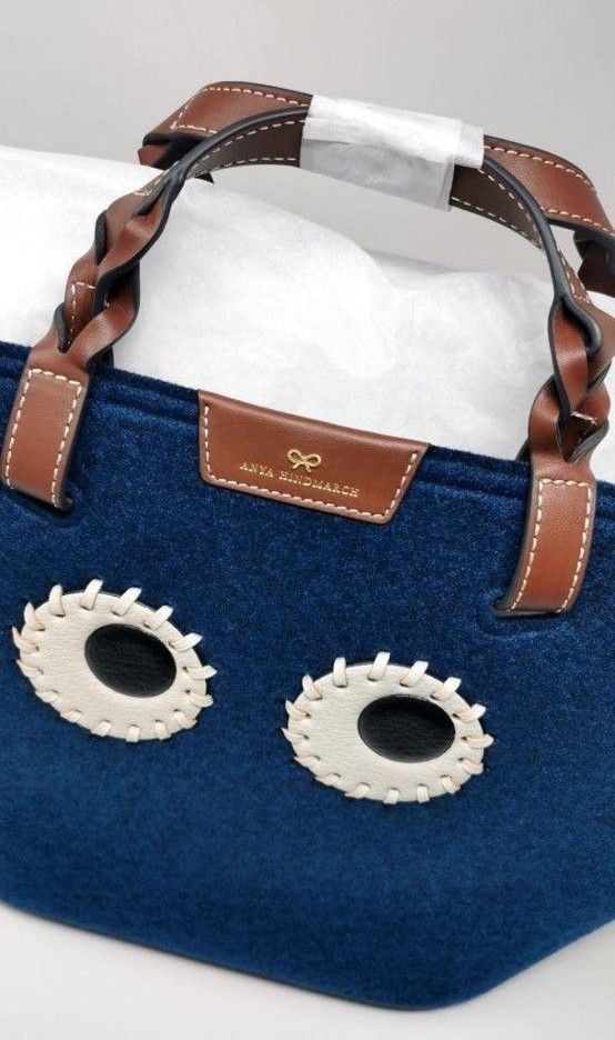 アニヤ・ハインドマーチ  トートバッグ 大サイズ  felt eyes tote