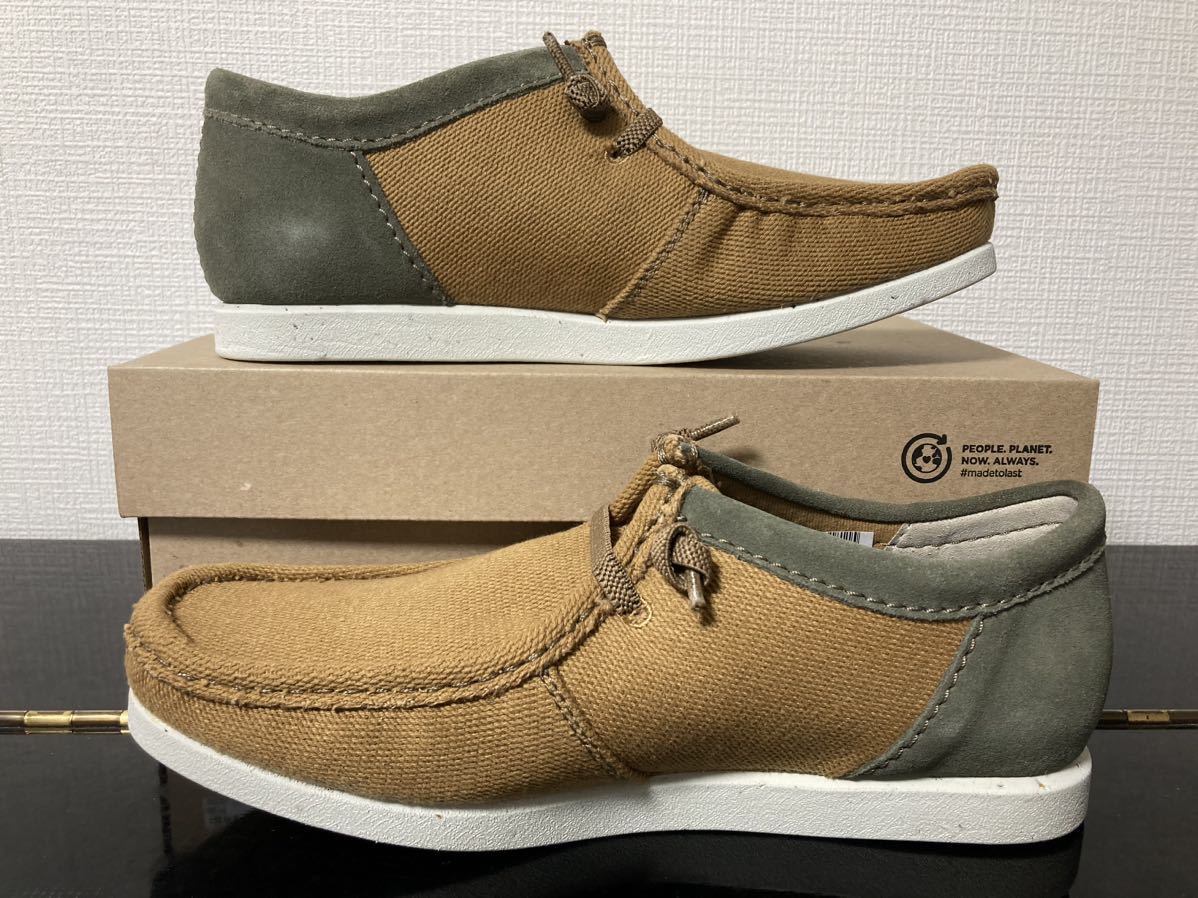 新品未使用Clarks(クラークス) 25.5cmモカシン スリッポン シェイカーライトモック メンズシューズ ワラビー好きにもダークサンドベージュの画像6