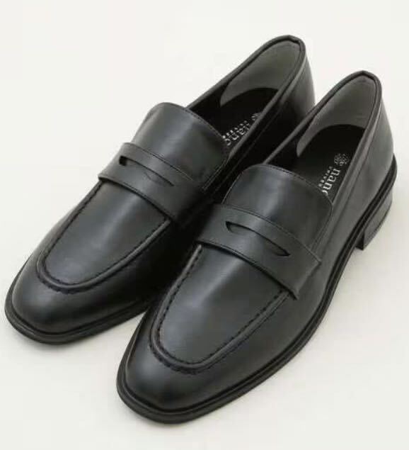  new goods unused goods nano * Universe (nano*universe) LB.04/ coin Loafer slip-on shoes black black [37]23.5cm