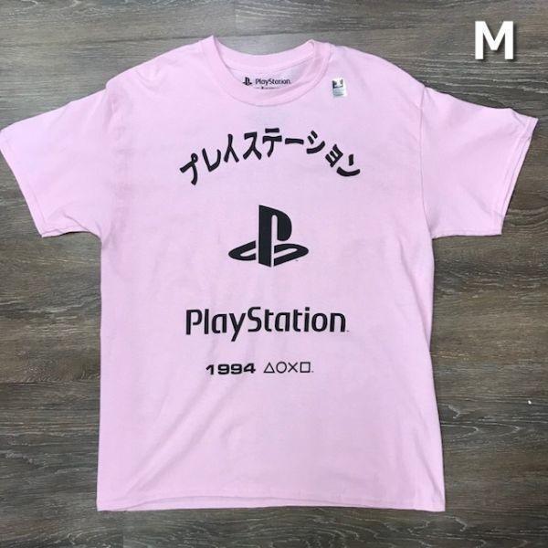 売切り【正規新品】PlayStation オフィシャル Tシャツ ファミリーマーク シェイプス ゲーム 半袖【M】ピンク 新品 アメリカ買い付け 180720_画像1