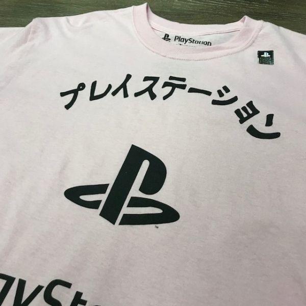 売切り【正規新品】PlayStation オフィシャル Tシャツ ファミリーマーク シェイプス ゲーム 半袖【M】ピンク 新品 アメリカ買い付け 180720_画像4