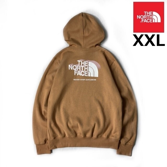 1円～!売切!【正規新品】THE NORTH FACE BOX NSE PULLOVER HOODIE パーカー グラフィック 2023最新 US限定 男女兼用 保温(XXL)茶 181130-30_画像2