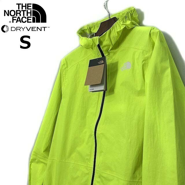 1円～!売切!【正規新品】THE NORTH FACE◆HIGHER RUN JACKET フルジップ マウンテンパーカー US限定 撥水 軽量 ランニング(S)黄 180915-25_画像1