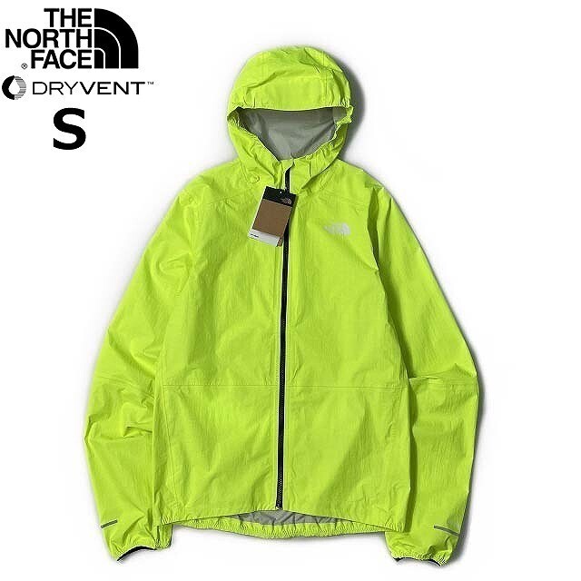 1円～!売切!【正規新品】THE NORTH FACE◆HIGHER RUN JACKET フルジップ マウンテンパーカー US限定 撥水 軽量 ランニング(S)黄 180915-25_画像3