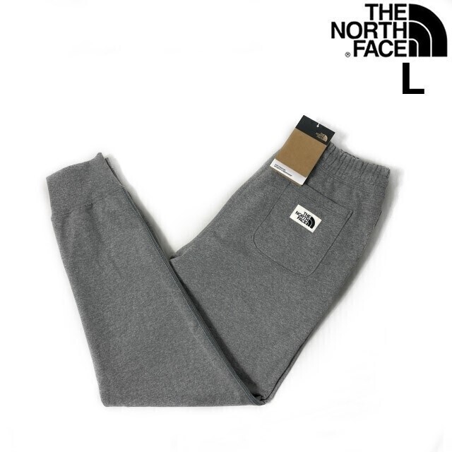 1円～!売切!【正規新品】THE NORTH FACE◆HERITAGE PATCH JOGGERS ジョガーパンツ US限定 ロゴパッチ 裏起毛(L)グレー 190110-25_画像1