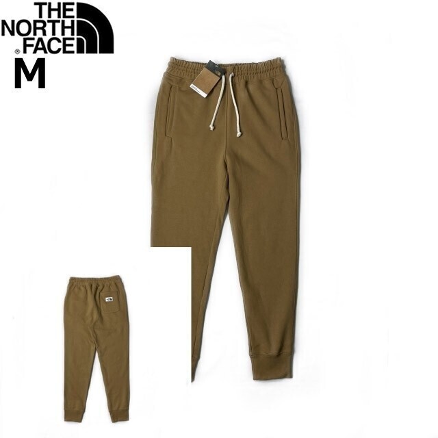 1円～!売切!【正規新品】THE NORTH FACE◆HERITAGE PATCH JOGGERS ジョガーパンツ US限定 ロゴパッチ 裏起毛(M)茶 ベージュ 190110-25の画像3