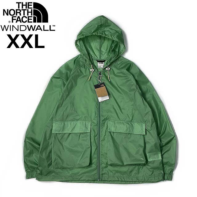 1円～!売切!【正規新品】THE NORTH FACE◆HERITAGE WIND JACKET フルジップ ウィンド パーカー US限定 ナイロン 防風 撥水(XXL)緑 180915-5_画像3