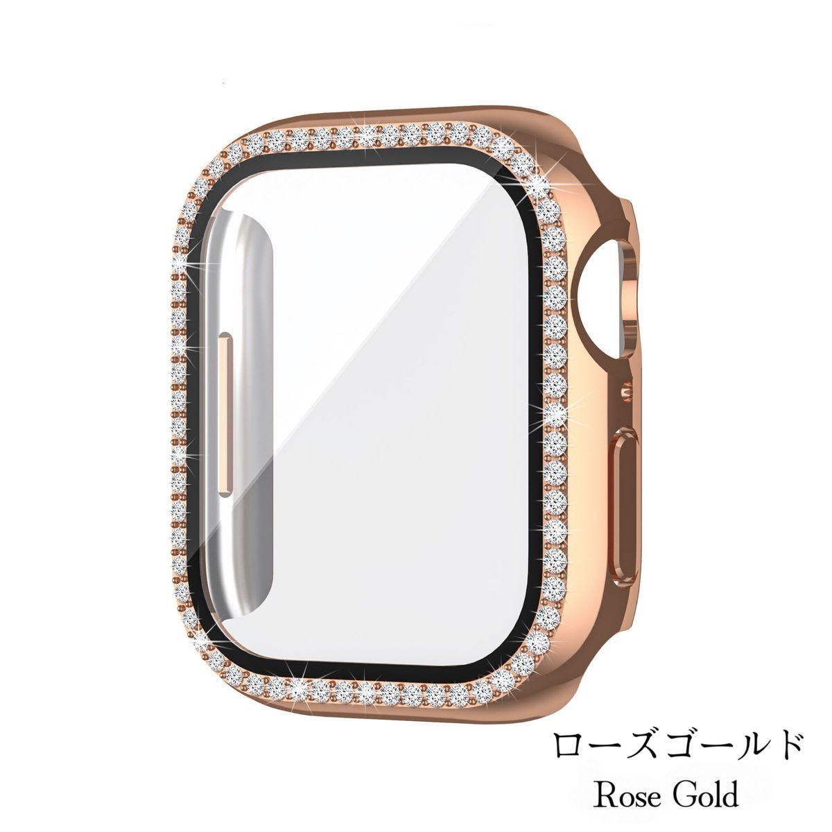 Apple Watch Case ラインストーンケース　全面保護 キラキラ　防水防塵落下防止 ガラスカバー一体型　41mmサイズ　