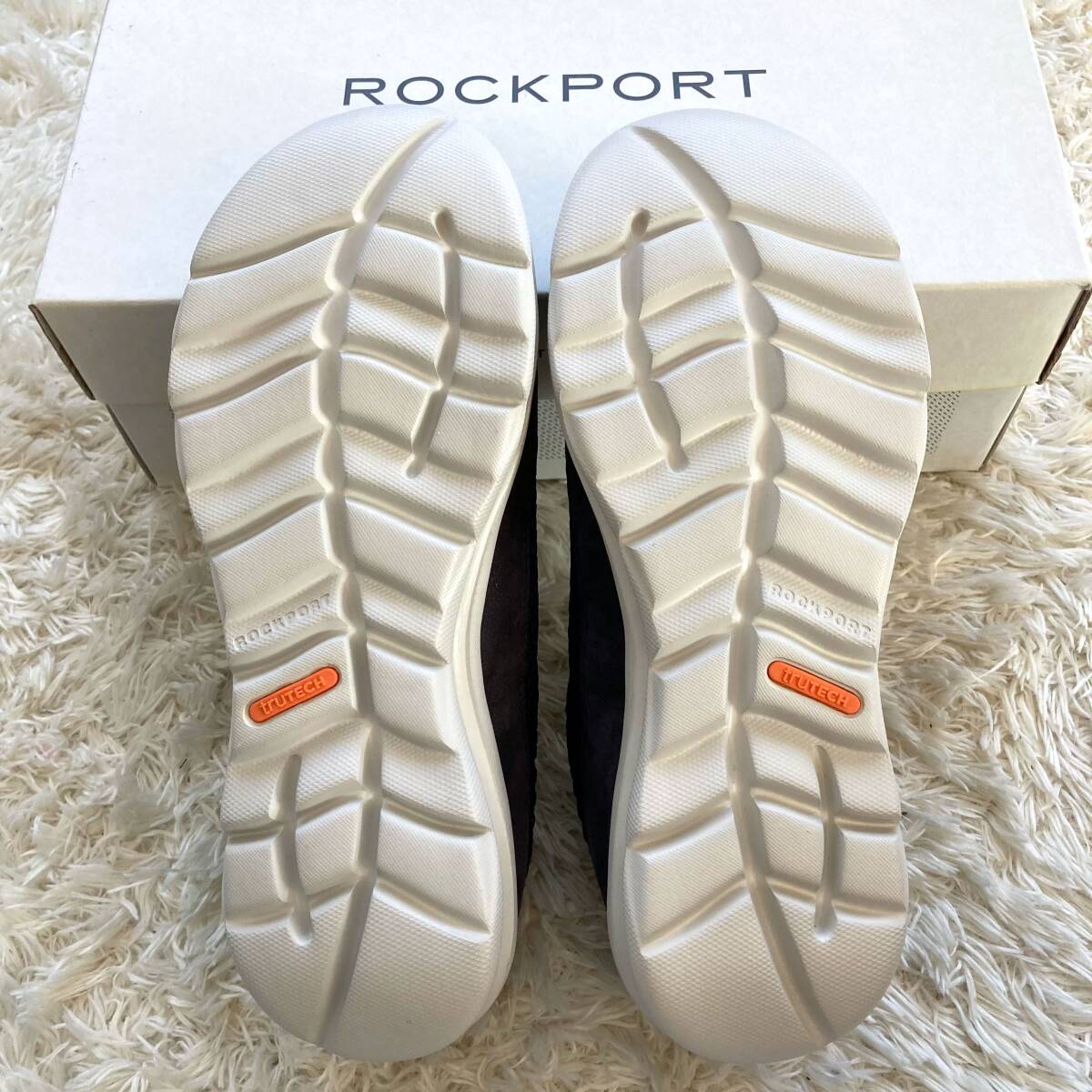 新品 未使用 ROCKPORT ロックポート レースアップ スニーカー 紺 22.5cm レディース ネイビー メッシュ 春物 夏物 シューズ 靴_画像8