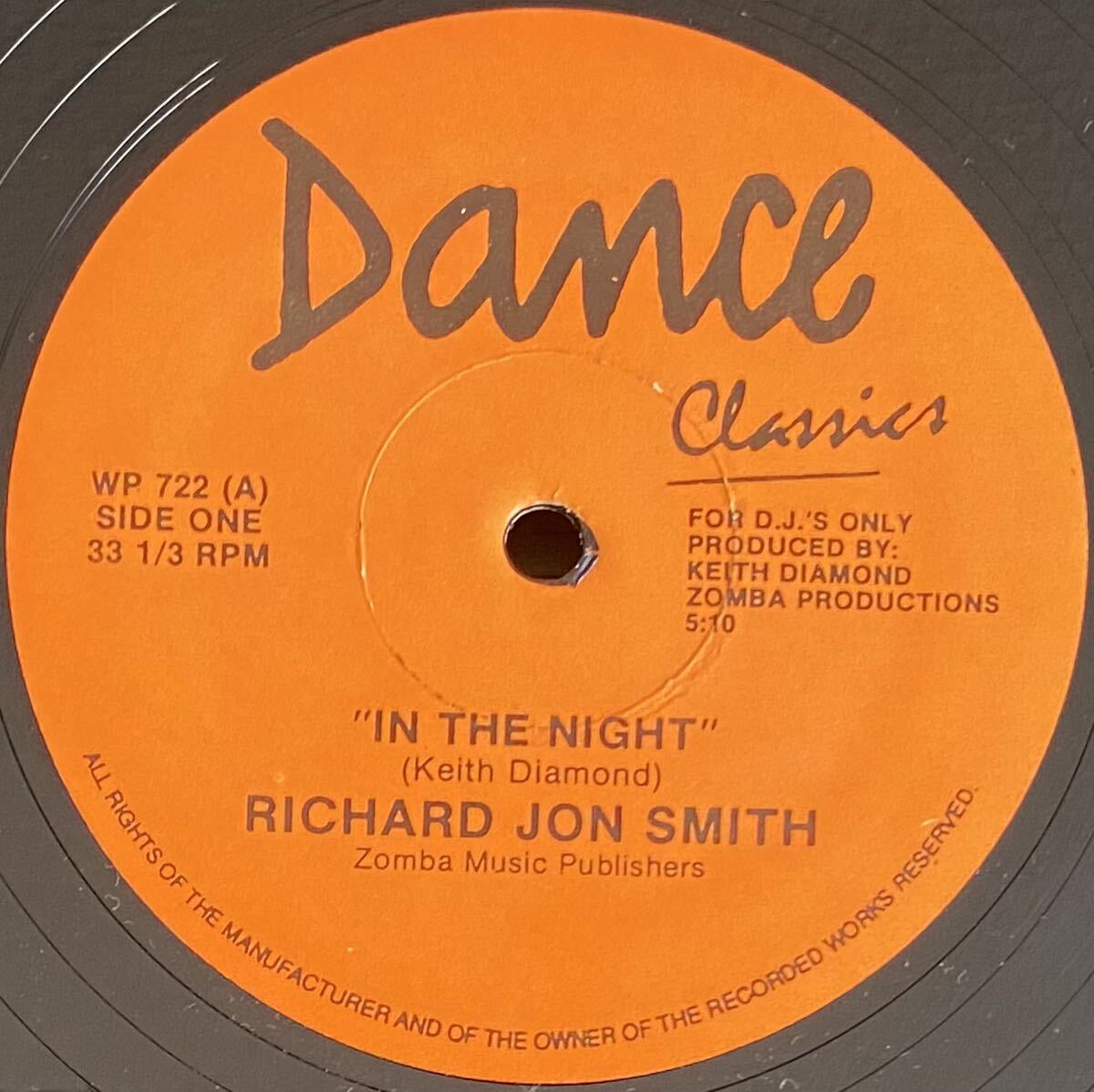 エレクトロ・ブギー・モダン・ソウル・ディスコ傑作！Richard Jon Smith / World Premiere - In The Night / Share The Night / WP 722_画像2