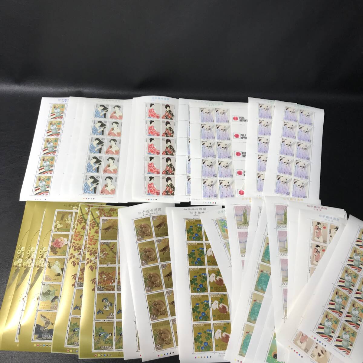 TG11 切手趣味週間 シート切手 額面27682円分 未使用 60.62．80+20円切手の画像1