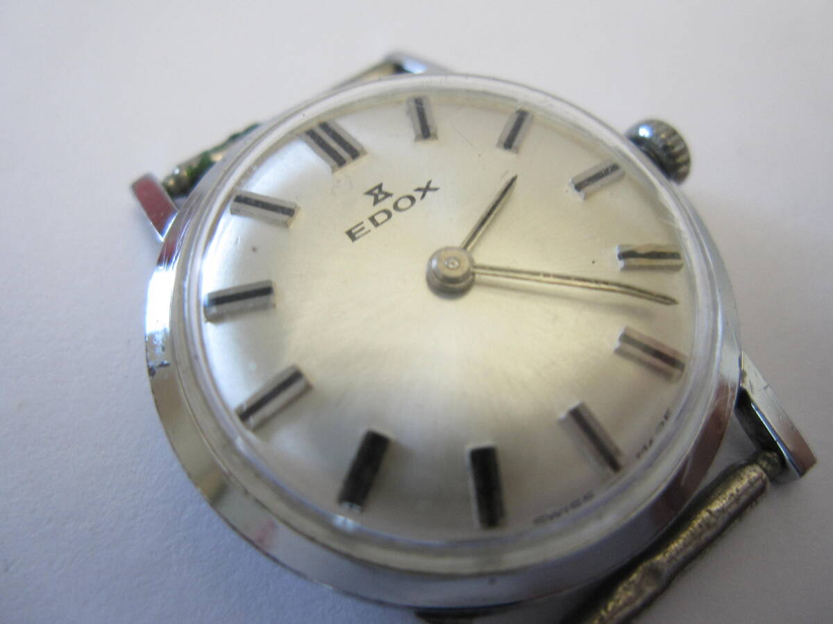 【YT-B37-76】EDOX/エドックス 2針手巻 17石 レディース フェイスのみ ジャンク品_画像3