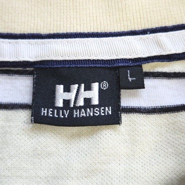 HELLY HANSEN ヘリーハンセン ポロシャツ ボーダー 刺繍ロゴ size.L