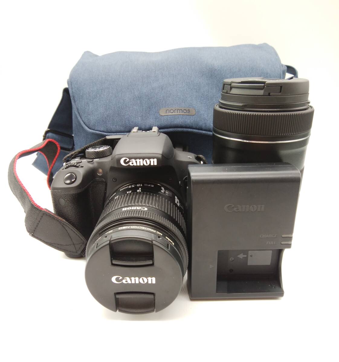 ■【動作OK】Canon キヤノン EOS kissX9i EF-S 18-55mm 1:4-5.6 55-250mm 1:4-5.6 カメラ ダブルレンズ