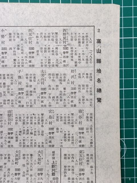 mB16【地図】富山県 昭和27年 [加越能鉄道加越線 富山地方鉄道射水線 立山線粟巣野駅/国鉄 富山港線 新湊線 氷見線 町村名郵便局一覧付_画像3