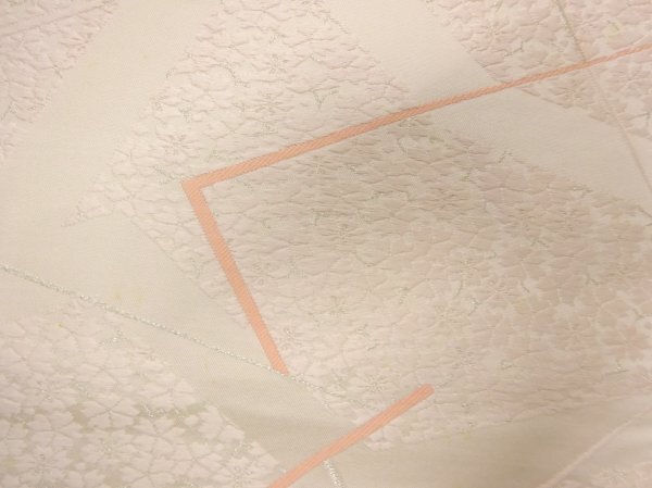 ys6964595; 宗sou 花に抽象模様織出し袋帯（材料）【アンティーク】【着】_画像4