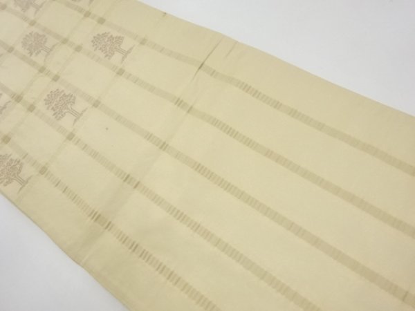 ys6940985; 宗sou 樹木模様織り出し袋帯（材料）【アンティーク】【着】_画像6