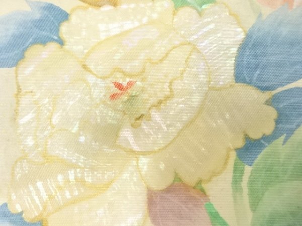 ys6949888;.sou gold paint mother-of-pearl hand .... pattern double-woven obi [ recycle ][ put on ]