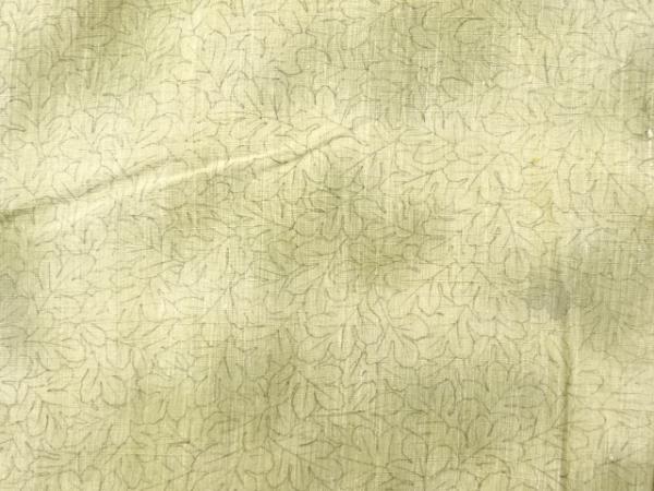 ys6961519; 宗sou 菊の葉尽くし模様手織り真綿紬着物【アンティーク】【着】_画像5