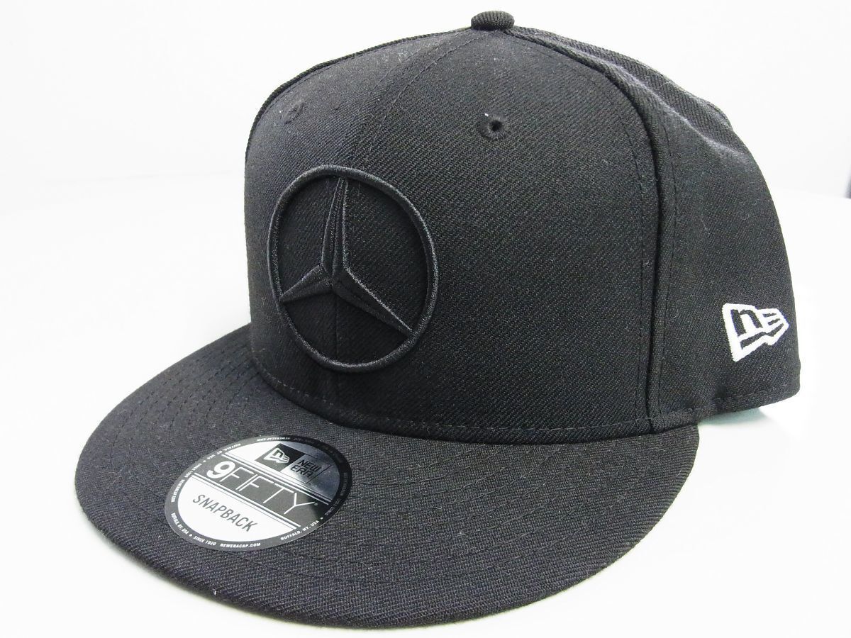 希少★Mercedes-Benz メルセデスベンツ×NEW ERA ニューエラ★9FIFTY スナップバックロゴキャップ【CA40289】ブラック黒【本物保証】正規品