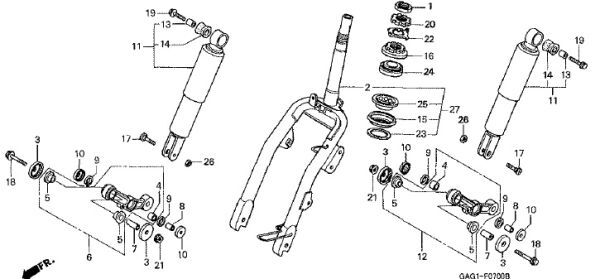 TA02 純正 左 バック ミラーブーツ L 送料300円～ ジャイロ キャノピー 新品 ゴム ブーツ カバー 黒 HONDA ホンダ TA03　.2.gag_TA02　F-7　フロントフォーク