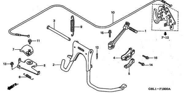 AF35 純正 マフラー フランジ ナット M6 . 2個 ライブディオ ZX AF34 チェスタ AF48 リード 50 ジョルノクレア AF54 キャップナット .gblx2_AF34　F-18　スタンド