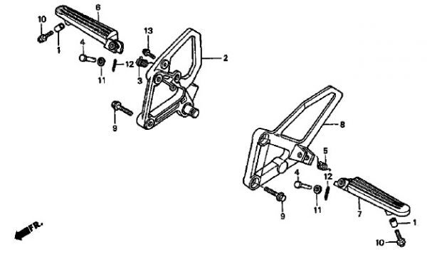 AC10 純正 R ブレーキ マスターシリンダー ASSY NSR50 送料300円～ NSR80 HC06　リア マスターシリンダー サブ ASSY　リヤ　.gt4_AC10後期　F-20　ステップ