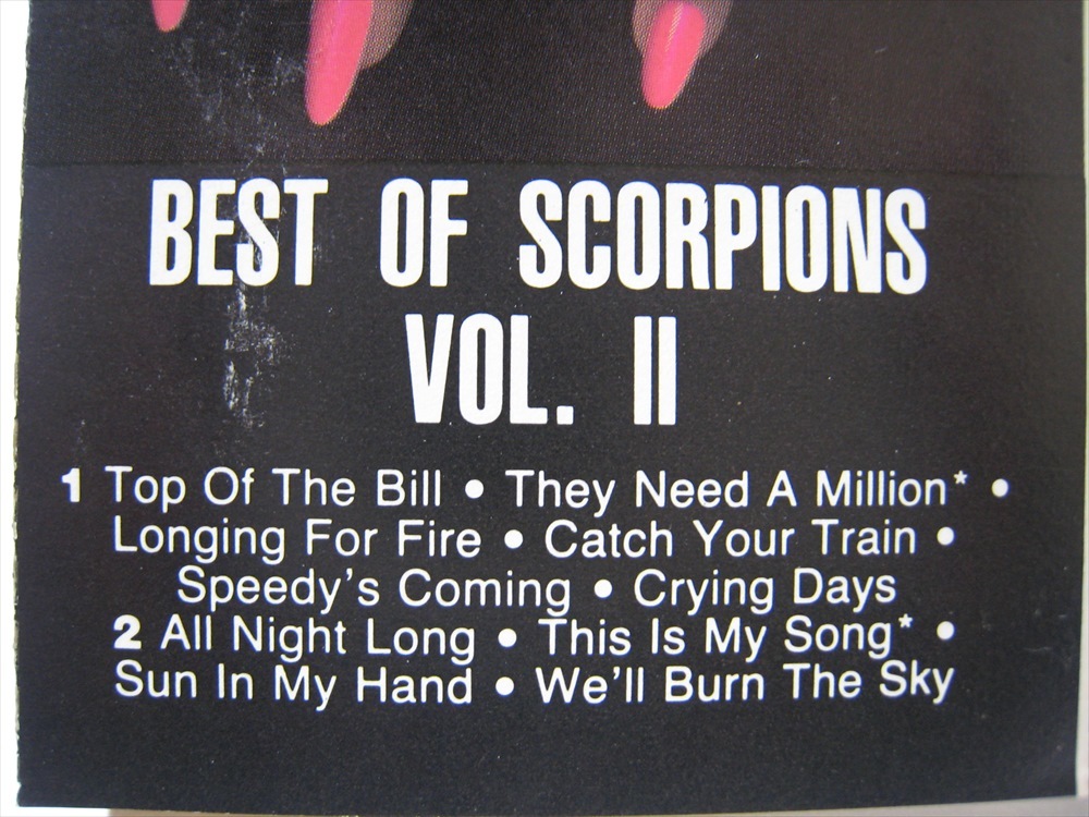 [ кассетная лента ] SCORPIONS / BEST OF SCORPIONS VOL.II US версия Scorpion z