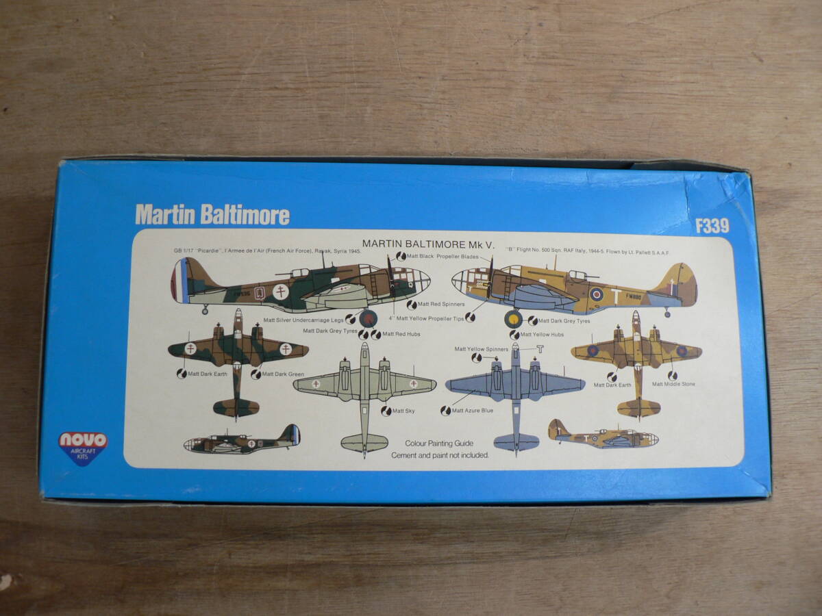 BBP075未組立 プラモデル novo AIRCRAFT KITS ノボ 1/72 Martin Baltimore Medium Bomber マーティン バルティモア_画像2