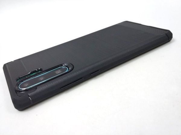 Huawei P30 Pro/HW-02L用 ソフトケース カバー カーボン調 TPU ブラック_画像5