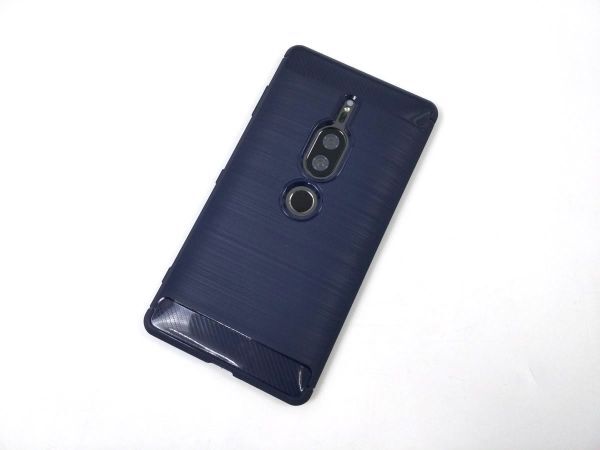 Xperia XZ2 Premium SO-04K SOV38用 ソフトケース カバー TPU ネイビー_画像1