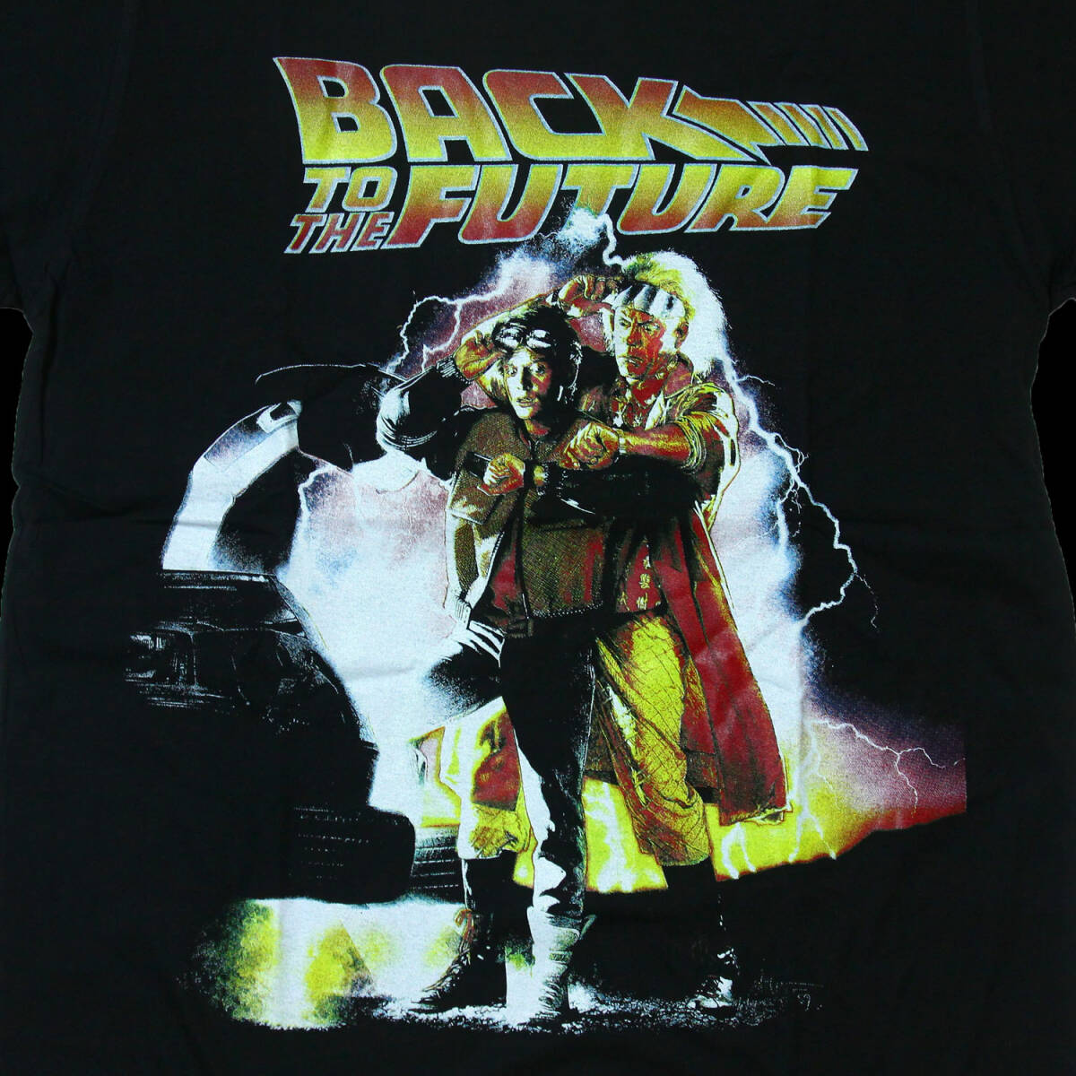 バック・トゥ・ザ・フューチャー 映画 SF コメディ タイムマシーン ストリート系 デザイン おもしろTシャツ メンズ 半袖★tsr0306-blk-l_画像2