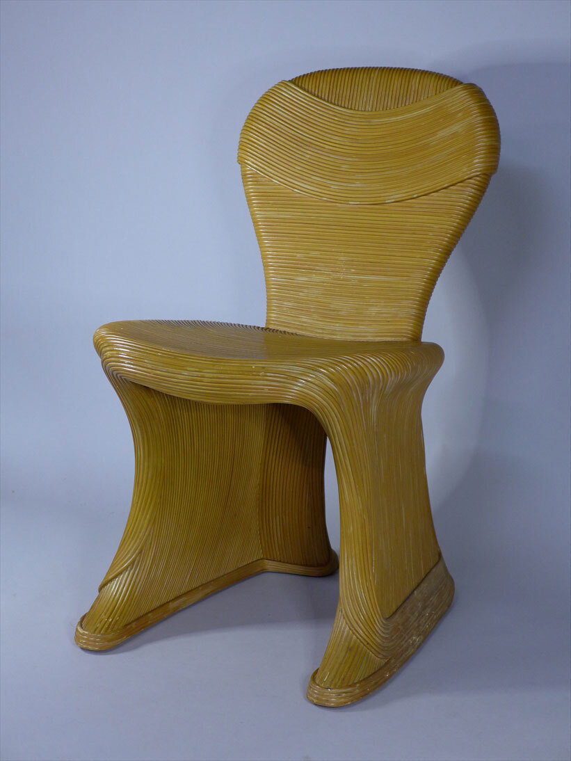 ③ラタン家具『フィリピンデザイナー　Betty Cobonpue　籐椅子1客　１９８０年代ビンテージ』_画像1