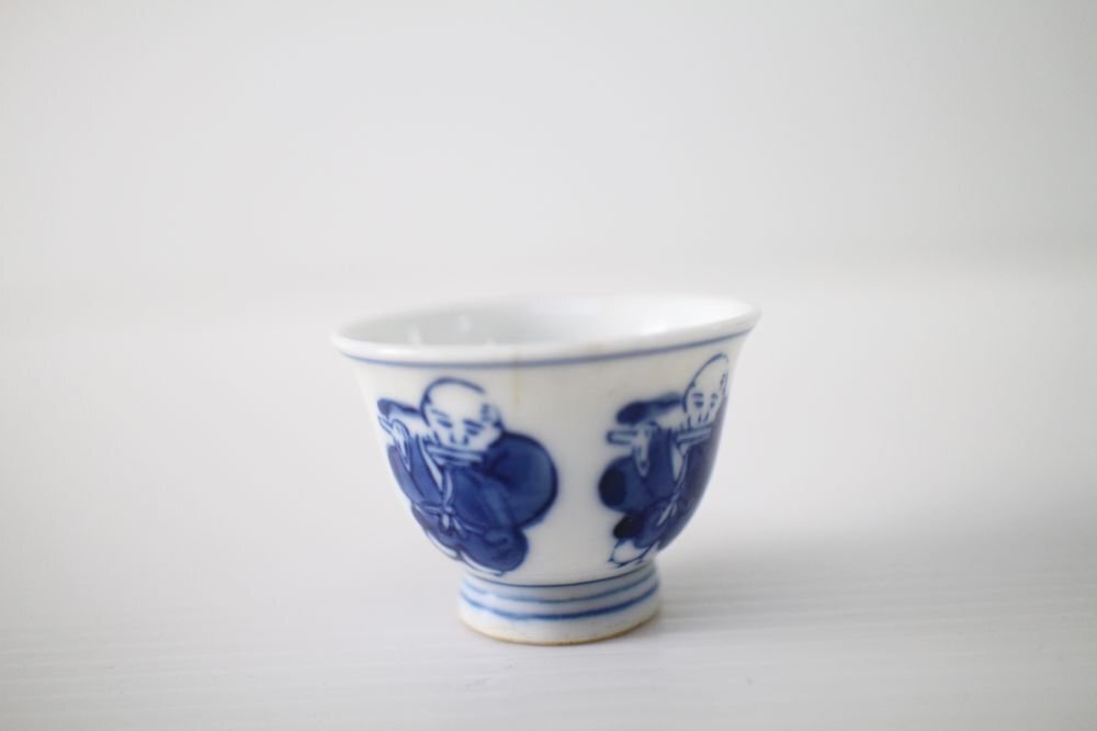 栄山 煎茶碗 まとめて 23点 染付 煎茶道具[G672]の画像10
