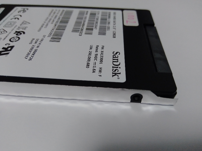 ■ SSD ■ 128GB （1002時間）　SanDisk　正常判定　送料無料_画像5