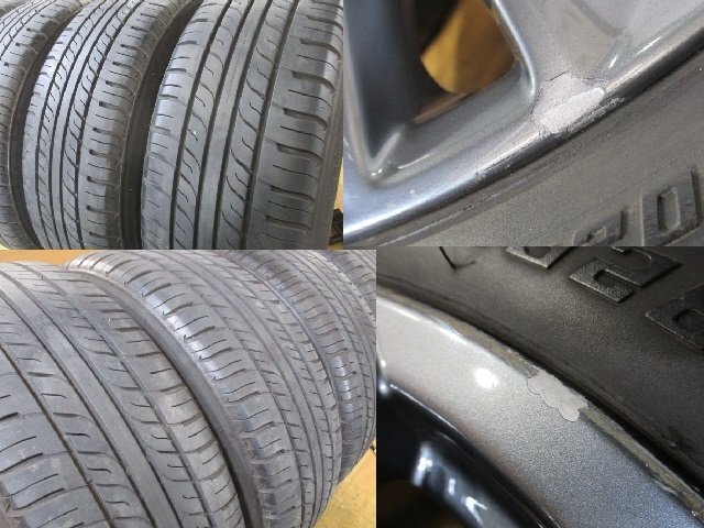 溝十分有り! マツダ CX-5 純正 ホイール タイヤ 4本セット 5H-114.3 17インチ 7J+45 225/65R17 2020年製造 CX-8 流用_画像4