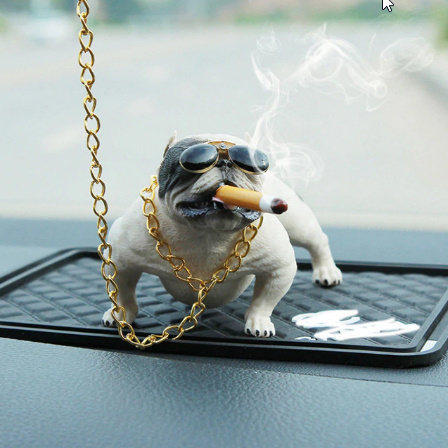 ピットブル犬車内装ダッシュボード飾り ファッションおかしいかわいい 家の装飾 自動車の付属品 YWQ2009の画像8