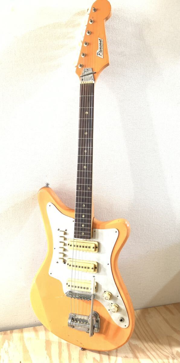  used 1965 Pleasant c./ Shinko Gakki SEL-220 3PU Vintage MIJ Jaguar manner guitar bi The -ru guitar 