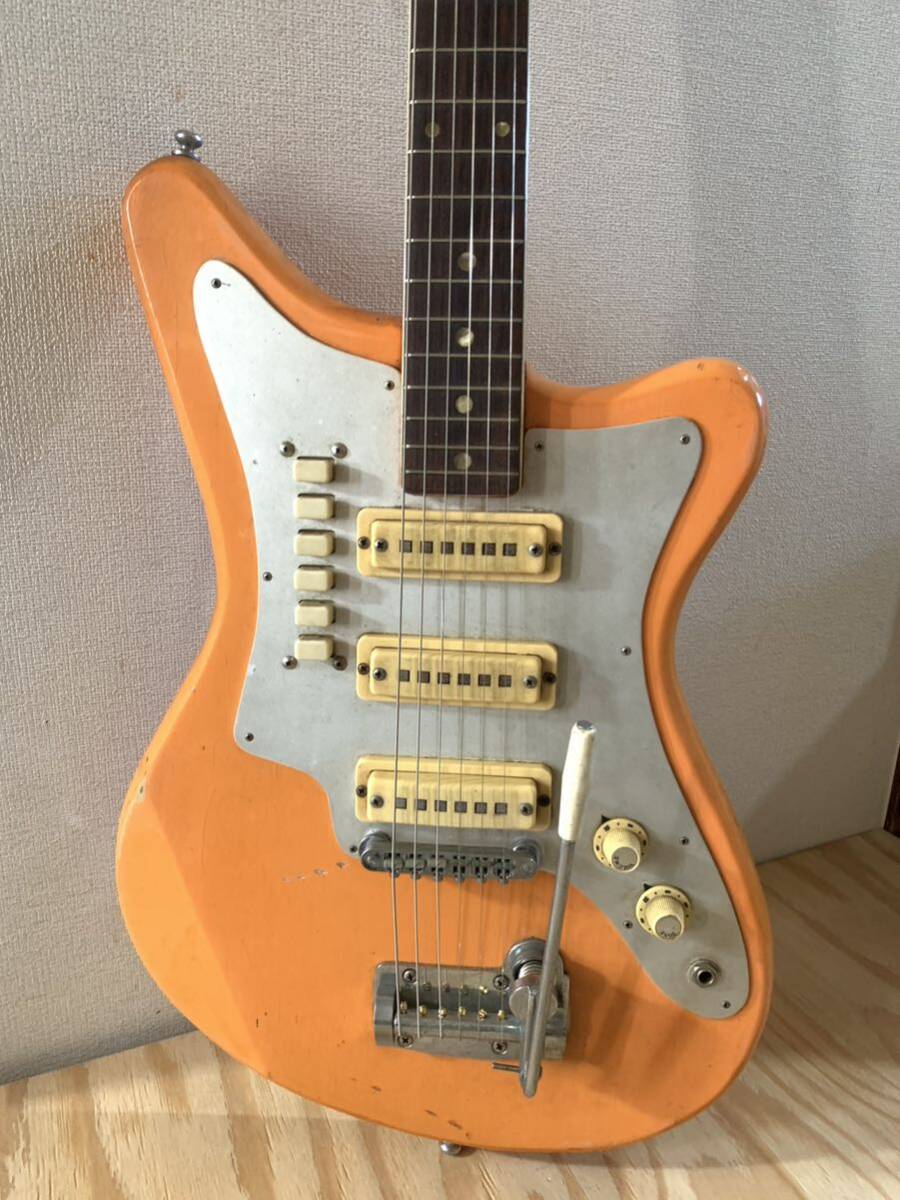  used 1965 Pleasant c./ Shinko Gakki SEL-220 3PU Vintage MIJ Jaguar manner guitar bi The -ru guitar 