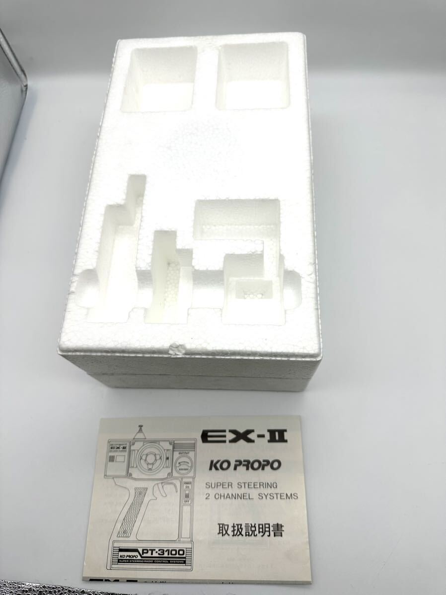 □箱付 ラジコン プロポ KO PROPO EXPERT EX-2 SUPER STEERING 2 CHANNEL SYSTEMS PT-3100 BAND 27MHz 送信機 1~6バンド 日本製_画像9
