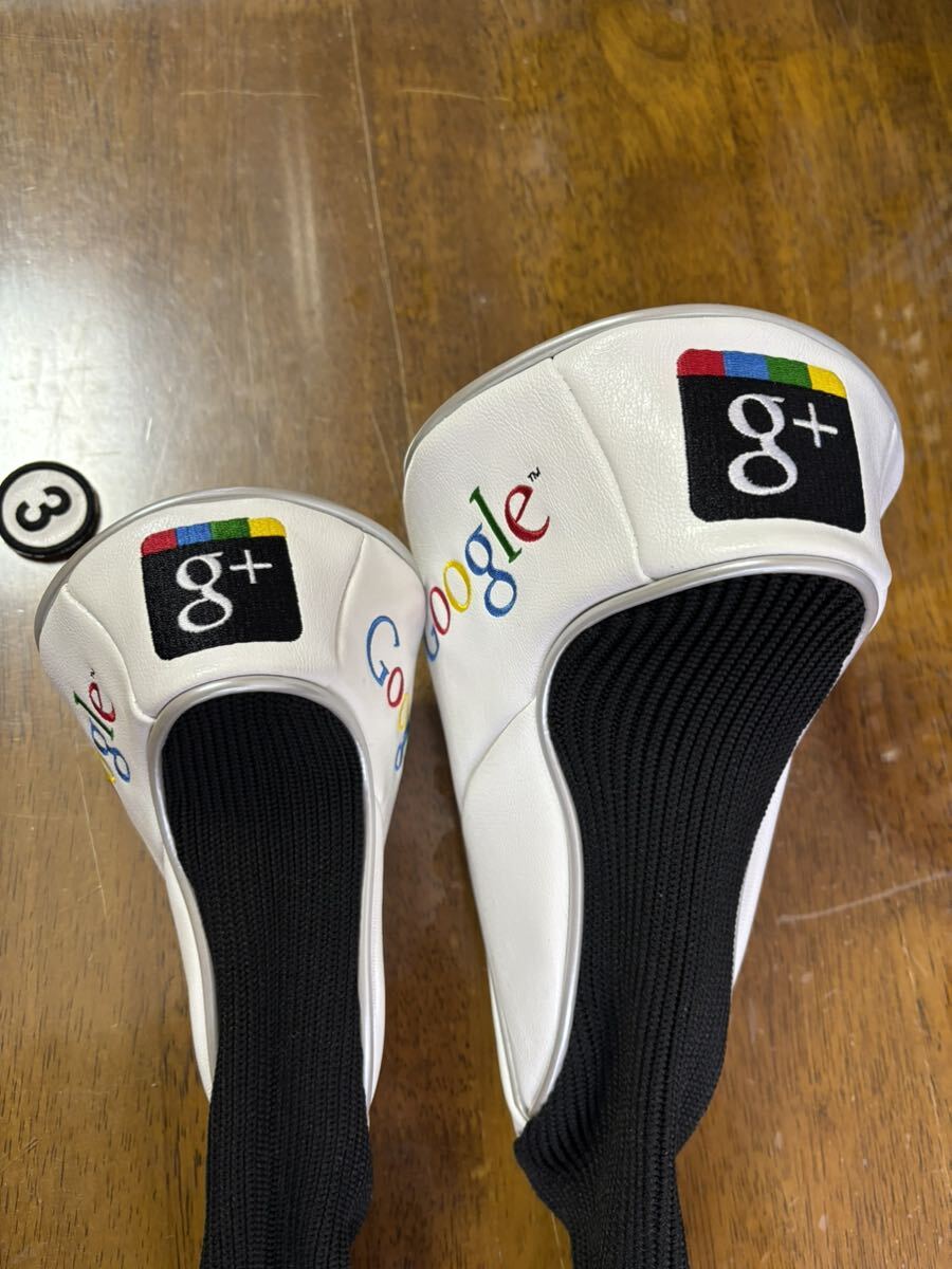 ★送料無料 美品★Google グーグル ヘッドカバー２個セット（DR FW） ゴルフヘッドカバー 非売品_画像6