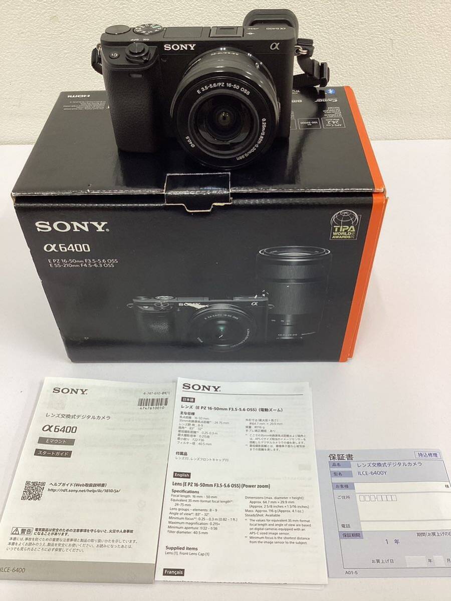 SONY α 6400　4K　デジタルカメラ　通電OK　デジカメ　レンズ40.5　E3.5-5.6/PZ 16-50 OSS 0.25m/0.82ft-0.30m/0.98ft #17565　_画像8