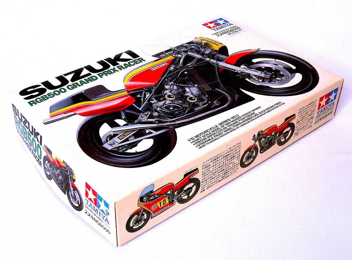 タミヤ 1/12 スズキ RGB500 グランプリレーサー オートバイシリーズ No.3 フルディスプレイキット プラモデル 未使用 未組立の画像3