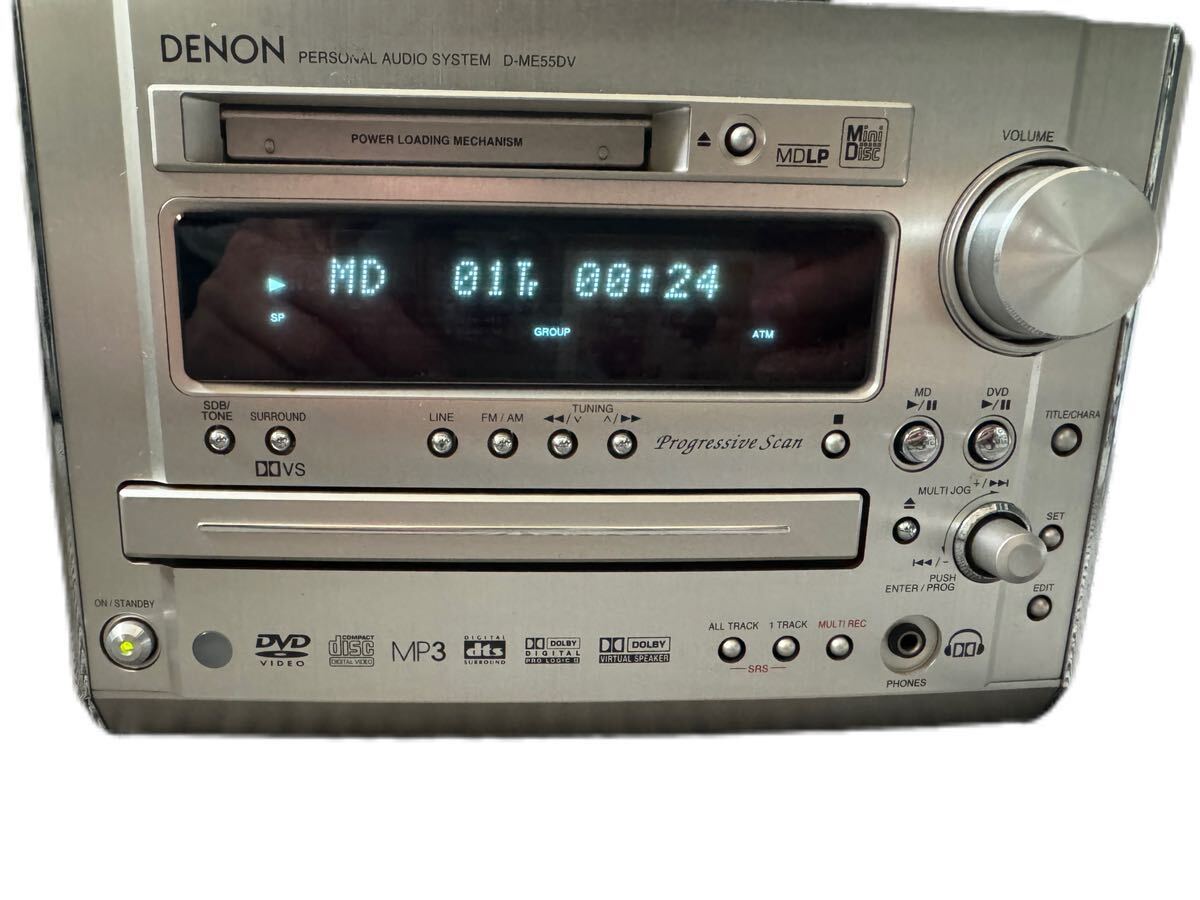 DENON デノン D-ME55DV SC-ME55 CD MDコンポ システムコンポ 通電確認済みの画像2