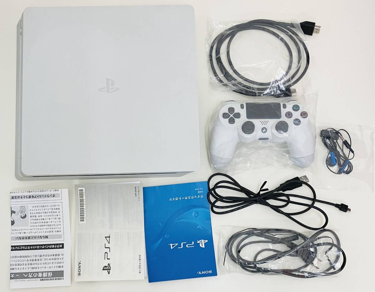 PlayStation4 本体 グレイシャー・ホワイト 1TB (CUH-2200BB02) メーカー生産終了 ゲームハード レトロ 中古 PS4 動作確認済_画像2