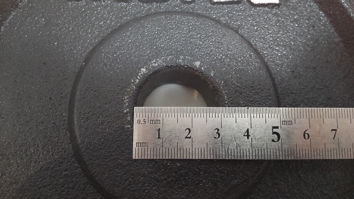 iROTEC アイロテック ダンベル ラバー付 5kg×4枚 約20kg 28mm径 セット バーベル 筋トレ アイアンプレート ⑤の画像2