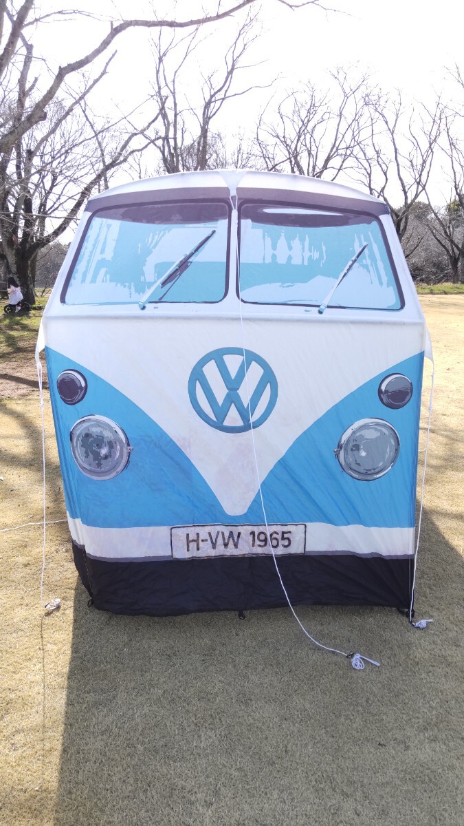VW フォルクスワーゲン バス タイプ2 ほぼ実物大 テント 非売品 ブルー #エ